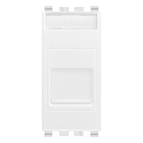 Vimar - 20337.6.B - Presa RJ45 Cat6 UTP con portello bianco