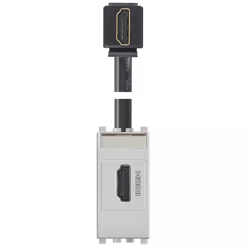 Vimar - 20346.H.N - Prise HDMI 2.1b avec câble à 90° Next