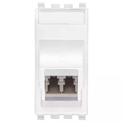 Vimar - 20351.LC.B - Multi fiber-optic outlet 50/125 LC white