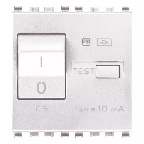 Vimar - 20411.06.B - Interruttore MTDiff. 1P+N C6 10mA bianco