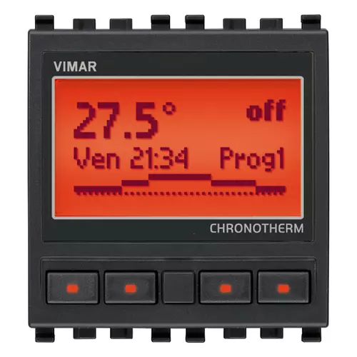 Vimar - 20445 - Zeit-Thermostat 120-230V grau