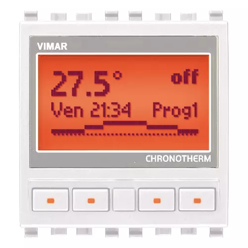 Vimar - 20445.B - Cronotermostato 120-230V blanco