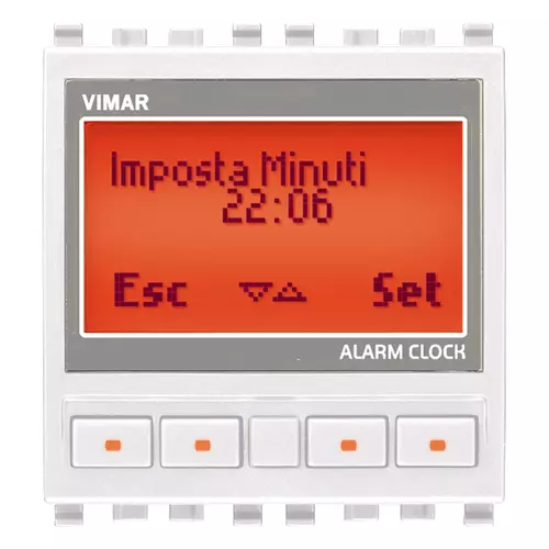 Vimar - 20449.B - Horloge réveil 120-230V blanc