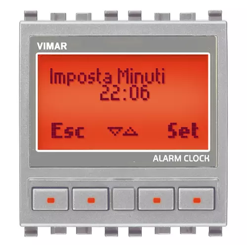 Vimar - 20449.N - Horloge réveil 120-230V Next