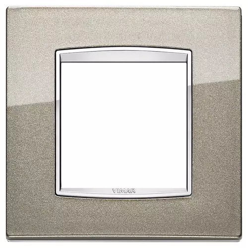 Vimar - 20642.C08 - Placa Classic 2M Bright titanio