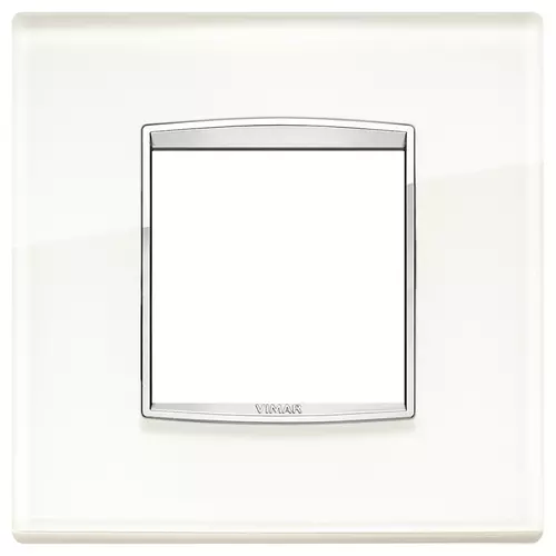 Vimar - 20647.C72 - Classic plate 2MBS Glass white ice