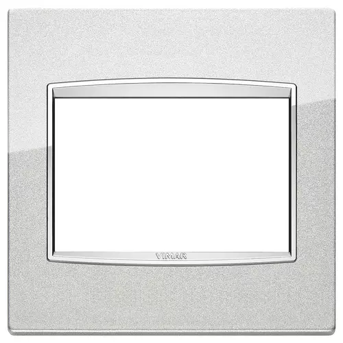 Vimar - 20648.C10 - Placa Classic 3MBS Bright plata metal