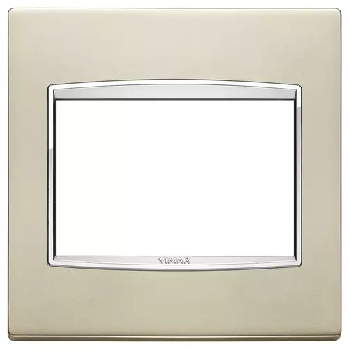 Vimar - 20648.C22 - Classic plate 3MBS Galvan.satin nickel