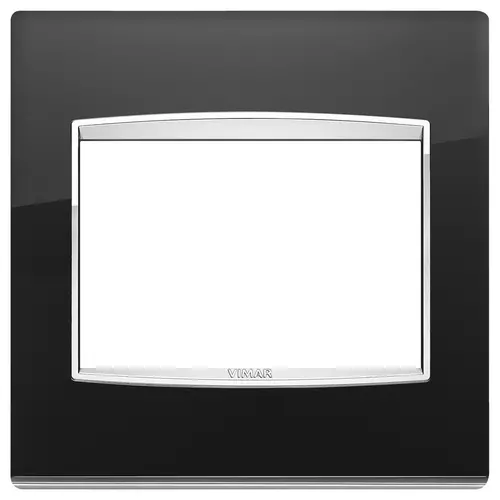 Vimar - 20648.C71 - Plaque Classic 3MBS Glass noir ice