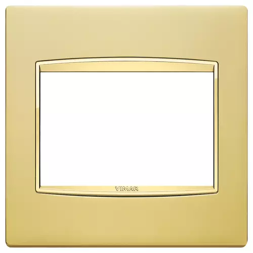 Vimar - 20648.G21 - Classic plate 3MBS Galvan.satin gold