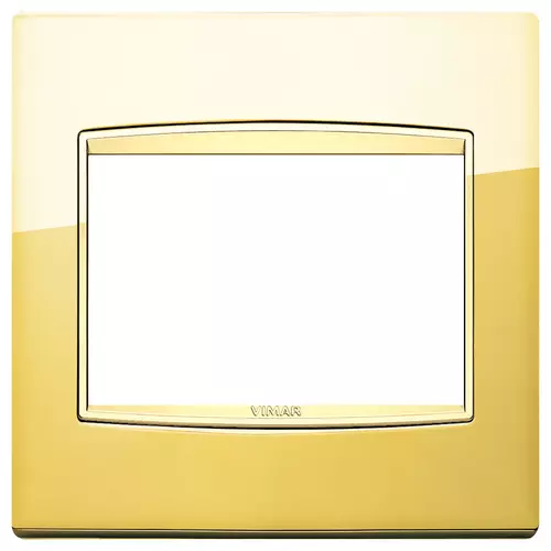 Vimar - 20648.G24 - Classic plate 3MBS Galvan.polished gold