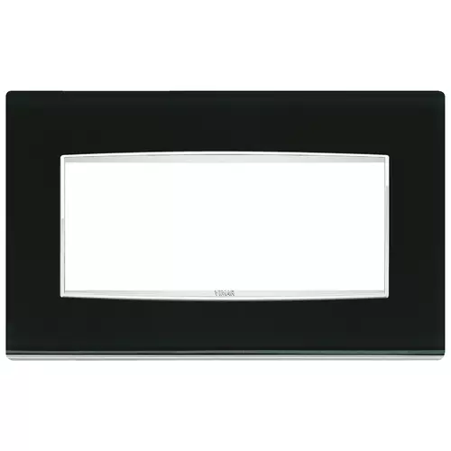 Vimar - 20649.C71 - Plaque Classic 5MBS Glass noir ice