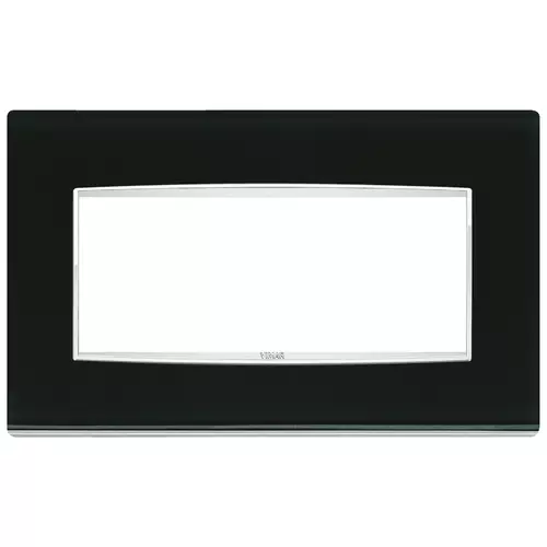 Vimar - 20649.C71 - Placa Classic 5MBS Glass negro ice