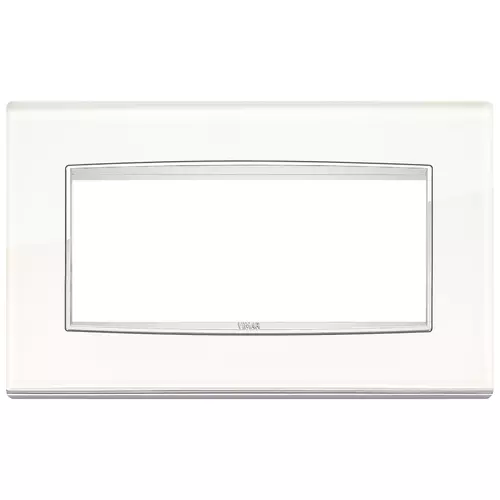 Vimar - 20649.C72 - Classic plate 5MBS Glass white ice