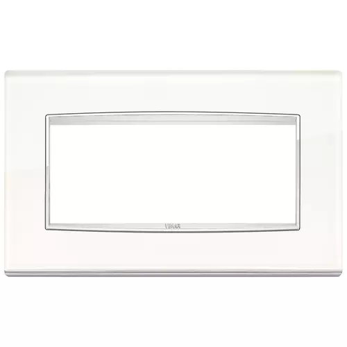 Vimar - 20649.C72 - Plaque Classic 5MBS Glass blanc ice