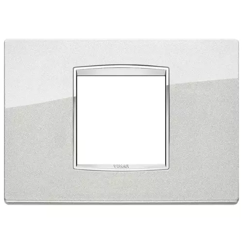 Vimar - 20652.C10 - Placa Classic 2McentrBS Bright plata met