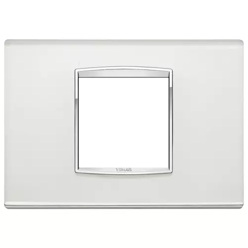 Vimar - 20652.C81 - Classic plate 2centrMBS Glass silver mir