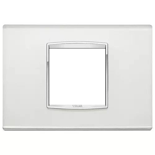 Vimar - 20652.C81 - Placa Classic 2McentrBS Glass plata mirr