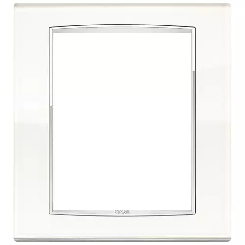 Vimar - 20668.C72 - Plaque Classic 8M Glass blanc ice