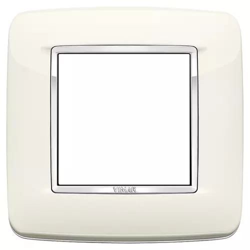 Vimar - 20672.C02 - Placa Round 2M Bright blanco antiguo