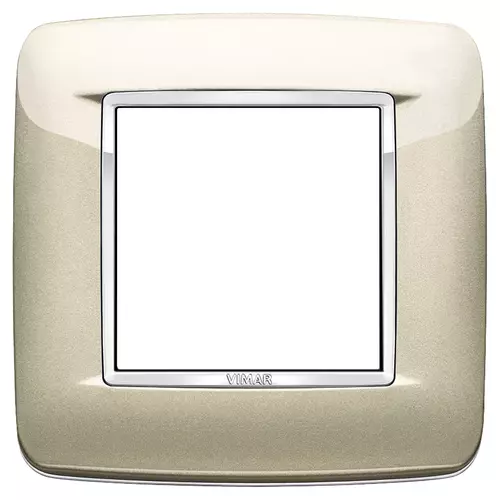 Vimar - 20672.C07 - Round plate 2M Bright champagne