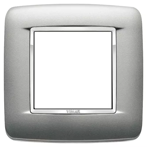 Vimar - 20672.C13 - Round plate 2M Bright matt silver