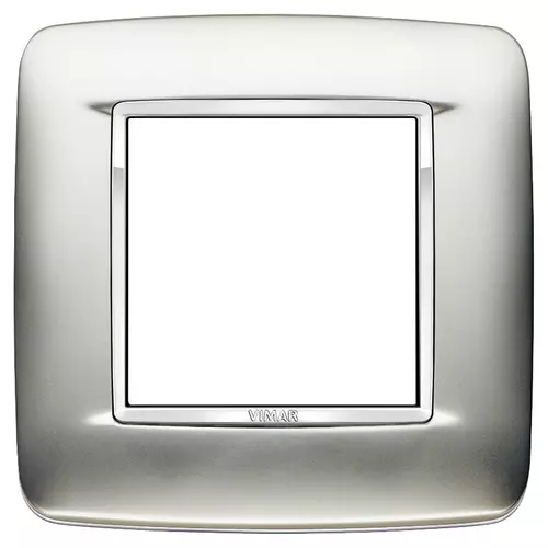 Vimar - 20672.C23 - Round plate 2M Galvan.satin chrome