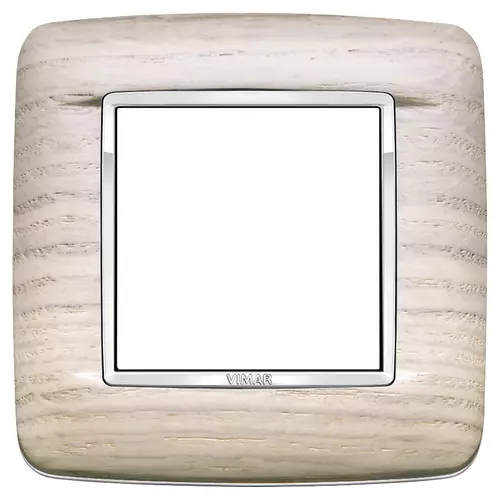 Vimar - 20672.C32 - Plaque Round 2M Wood rouvre blanc