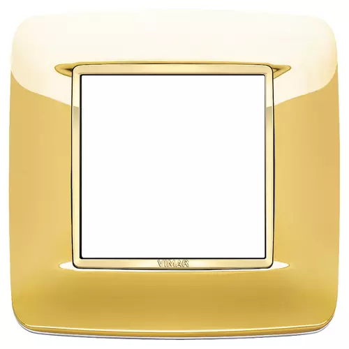 Vimar - 20672.G24 - Πλαίσιο Round 2M χρυσό γυαλιστερό