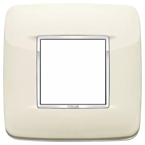 Vimar - 20677.C02 - Placa Round 2MBS Bright blanco antiguo