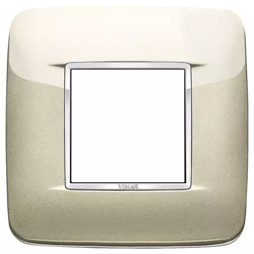 Vimar - 20677.C07 - Round plate 2MBS Bright champagne