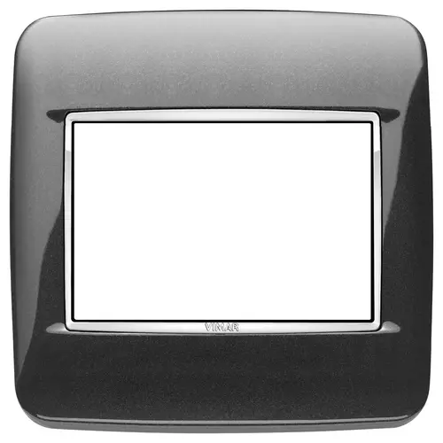 Vimar - 20678.C12 - Round plate 3MBS Bright anthracite