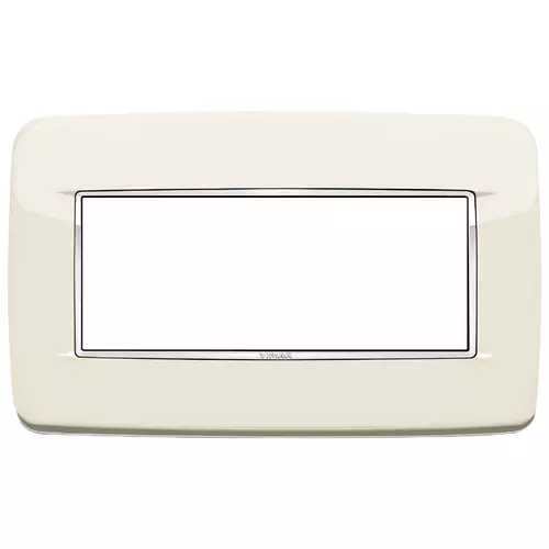 Vimar - 20679.C02 - Placa Round 5MBS Bright blanco antiguo