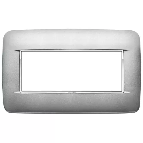 Vimar - 20679.C13 - Placa Round 5MBS Bright plata mate