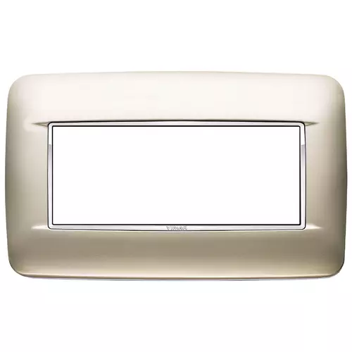 Vimar - 20679.C22 - Round plate 5MBS Galvan.satin nickel