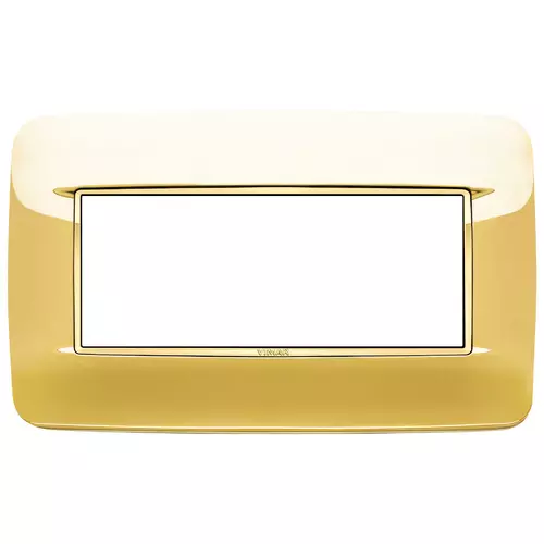 Vimar - 20679.G24 - Round plate 5MBS Galvan.polished gold