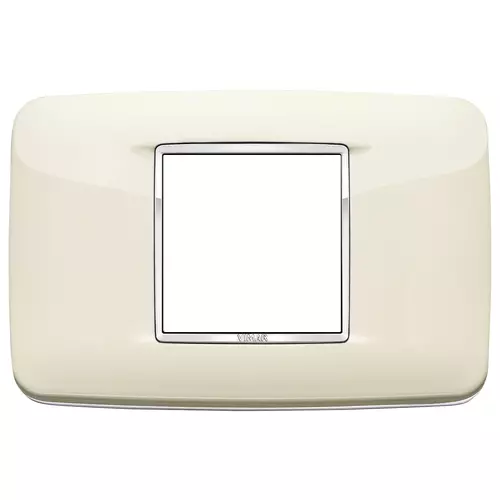 Vimar - 20682.C02 - Placa Round 2Mcentr Bright blanco antigu