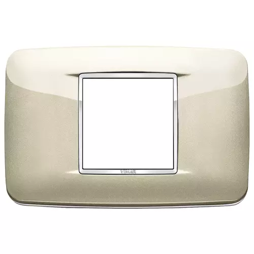 Vimar - 20682.C07 - Plaque Round 2Mcentr Bright champagne