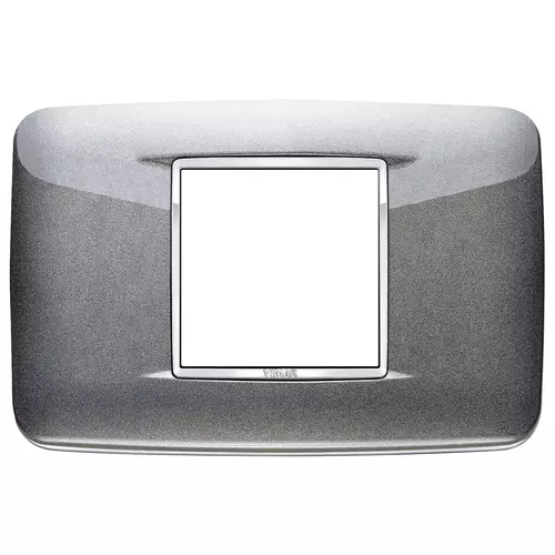 Vimar - 20682.C09 - Plaque Round 2Mcentr Bright gris Atlanti