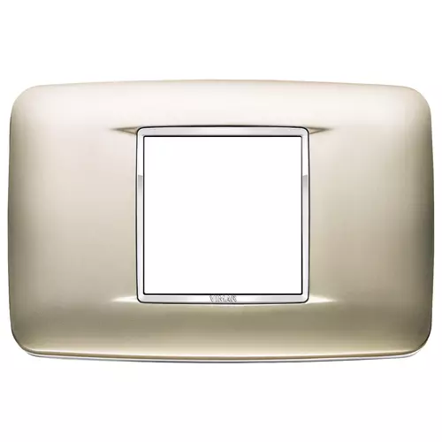 Vimar - 20682.C22 - Round plate 2centM Galvan.satin nickel