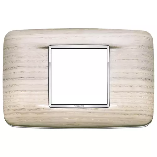 Vimar - 20682.C32 - Placa Round 2Mcentr Wood roble blanco