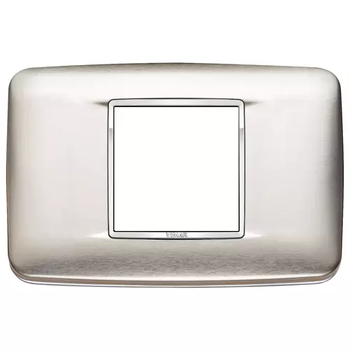 Vimar - 20682.C91 - Round plate 2centM Inox brushed steel