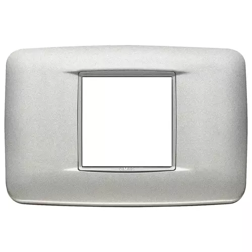 Vimar - 20682.N13 - Plaque Round 2Mcen.Bright argent mat