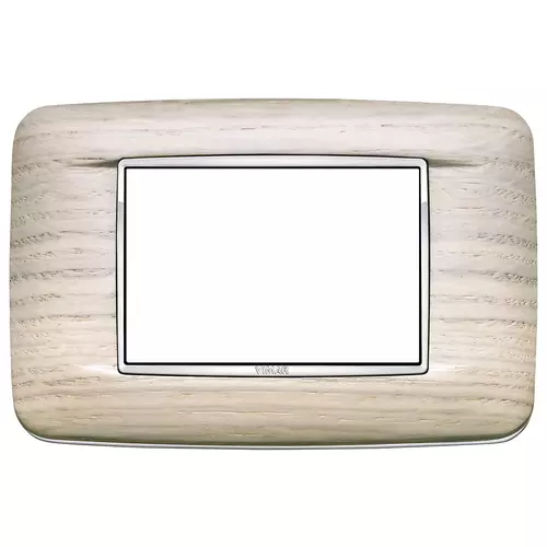 Vimar - 20683.C32 - Plaque Round 3M Wood rouvre blanc