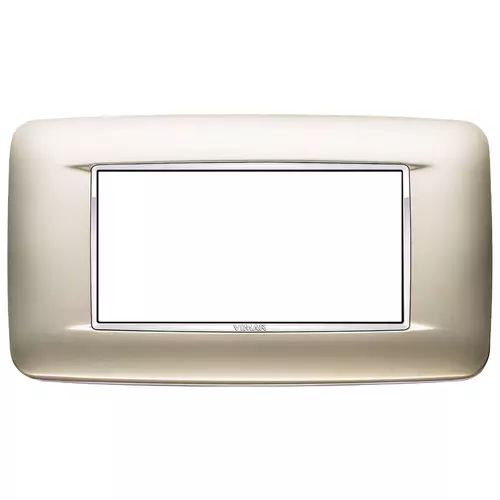 Vimar - 20684.C22 - Round plate 4M Galvan.satin nickel