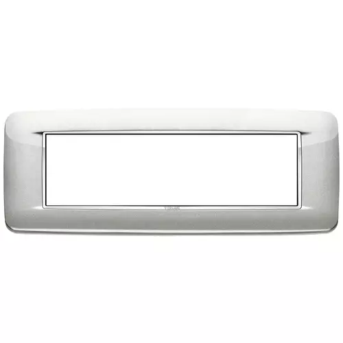 Vimar - 20687.C10 - Round plate 7M Bright metallic silver