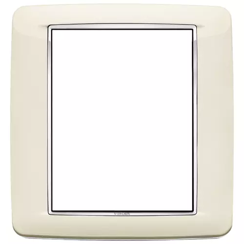 Vimar - 20698.C02 - Placa Round 8M Bright blanco antiguo