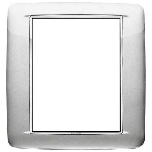 Vimar - 20698.C10 - Round plate 8M Bright metallic silver