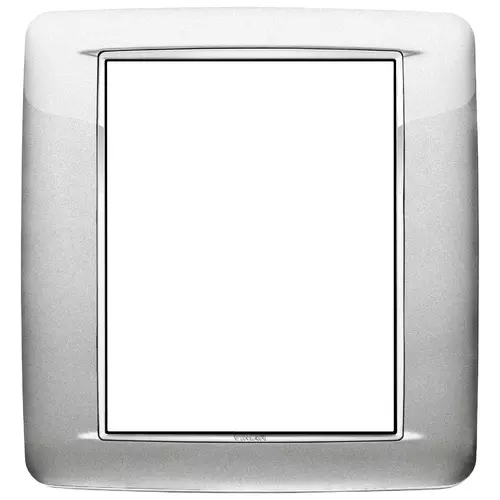 Vimar - 20698.C10 - Plaque Round 8M Bright argent métal