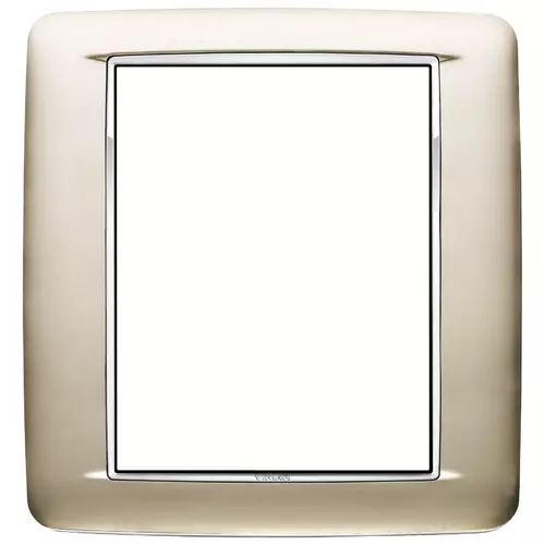 Vimar - 20698.C22 - Round plate 8M Galvan.satin nickel